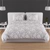 Soleil d'ocre, Set copripiumino in cotone 57 Fili 240x220 cm Togo Bianco