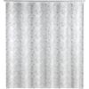 Wenko Tenda da doccia Samoa, tenda in plastica (PEVA) ecologica e riciclabile, per doccia e vasca, impermeabile, 180 x 200 cm, inclusi 12 anelli per tenda da doccia bianchi, bianco/nero