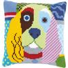 VERVACO Kit Cuscino Punto Croce Cane Moderno Set Ricamo Principianti Cuscini Gobelin Decorativi ca. 40 x 40 cm Accessori per Lavoretti Creativi DIY Casa Decor Hobby Adulti Cross Stitch