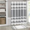 Madison Park Tenda da doccia in tessuto a nido d'ape con motivo a righe, per bagno, con Scotchgard 3M per gestione dell'umidità di alta qualità, qualità spa, standard moderno, 183 x 183 cm, grigio