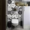 RE-COVERTILES - Adesivi Piastrelle Cucina Bagno Mattonelle adesive in PVC Impermeabili Antigraffio Stickers Decorazione Parete Cementine Peel and Stick - Modello 24 Pz 10x10 cm PS00159 Made in Italy