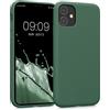 kwmobile Custodia Compatibile con Apple iPhone 11 Cover - Back Case per Smartphone in Silicone TPU - Protezione Gommata - verde scuro