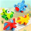 LEADSTAR Macchinine Giocattolo per Bambini 1 2 3 Anni,Auto Giocattoli,Aerei Giocattolo,Regali Giochi Bambini Regalo per Bambini Ragazzo Ragazza (Set di 4)