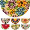 LUA VIKA Zerbino ingresso esterno cocco - Fiori - 40x70 cm - tappeto ingresso esterno casa - zerbino cocco mezzaluna - zerbini moderni e originali