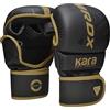 RDX Guanti MMA per Arti Marziali Grappling Allenamento, Maya Hide Cuoio KARA Sparring Guantoni per Kickboxing, Muay Thai, Combattimento in Gabbia, Sacchi Pugilato, Sacco da Boxe