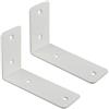Sayayo Staffe per Mensole Bianche Staffe a L Staffe Mensola Bianca in Acciaio Inox Staffe Angolari Pesanti Squadrette Angolari, 125 mm * 85 mm, 2 Pezzi