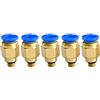 CNCTEC Raccordo pneumatico M5 su 6 mm, 5 pezzi, connettore ad aria compressa, qualità industriale