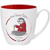 GRUSS & CO 45506 - Tazza anti-stress per nonno, 45 cl, idea regalo, in porcellana New Bone Cina, 9,5 cm, colore: rosso