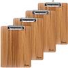 Uquelic 4Pcs Tavolette per Appunti A5 Portablocco di Legno Portadocumenti con Clip Tavolette A5 Clipboard A5 con Angoli Arrotondati und Foro per Appendere