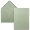 FarbenFroh by GUSTAV NEUSER Set di 25 biglietti singoli con busta, formato DIN A5, 14,8 x 21 cm, colore eucalipto con buste per lettere, formato DIN C5, 15,4 x 22 cm, colore eucalipto - incollaggio a
