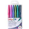 Pentel - Pennarello con punta simile a pennello "Brush Sign Pen", SES15C-12 Pochette de 6 Alla moda.