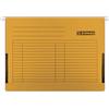 DONAU 7420905-12 - Borsa sospesa con rane di lino, in cartone riciclato da 230 g/mq, per DIN A4, colore: arancione, confezione da 5 pezzi