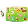 Hape E1408 Farmyard Animal Wooden Peg Puzzle - Educational Toy