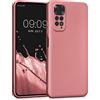 kwmobile Custodia Compatibile con Xiaomi Redmi Note 11 / Note 11S Cover - Protezione Back Case Morbida - Silicone TPU Effetto Metallizzato oro rosa metallizzato