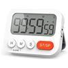 LIORQUE Digitale Timer da Cucina, Timer Multifunzione con Funzione Orologio, Regolazione Rapida, 3 Livelli di Volume, Schienale Magnetico, Supporto Pieghevole