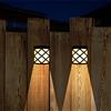 SAMLAK Lampade Solari da Giardino a Led per Esterni, Applique da Parete, da Recinzione Senza Cordone per Portico Garage, Luce Bianca Calda 2 Pezzi
