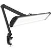 Neatfi Lampada da lavoro Ultra LED Touch Control, 45W, 270 LED SMD, larga 66 cm, 5 livelli di luminosità, dimmerabile (Nero, Non-CCT con morsetto)
