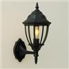MAKA change your life quality Lampada Lampadario Applique da Parete per Esterno, Applique Lanterna da Muro, Per Giardino Esterni, Alluminio, Attacco E27 Lampadina non Inclusa 60W IP45 (Nero)