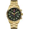 Swiss Alpine Military Orologio da uomo con cronografo analogico al quarzo 7047.9 in acciaio inox, oro/oro/nero - 9114sam, bracciale, Oro/Oro/Nero - 9114sam, Bracciale