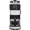 Caso Grande Aroma 100-Design Kaffeemaschine mit Kegelmahlwerk, für bis zu 10 Tassen Kaffee Caffettiera con macinino Conico, 1000 W, 1.4 Litri, Acciaio Inox, Nero