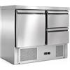 Saladette 1 sportello + 2 cassetti. Piano di lavoro inox. 90x70x87H. * linea ECO *