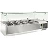 Vetrina refrigerata portacondimenti 5 GN 1/4 - 120x33x43,5H. * linea ECO *