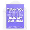 Tongue in Peach Biglietti divertenti per la festa della mamma | Step Mum Card Thank You for Being Better Than My Real Mum | For Her Thankyou Step Daughter Son | CBH987