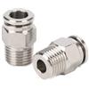 CNCTEC Raccordo pneumatico in acciaio inox V2A, connettore 1/8, 4 mm, 6 mm, 8 mm (1/8 - 8 mm)