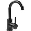 Cornat NERSH1 - Miscelatore monocomando per lavabo, con corpo in ottone nero opaco, montaggio senza sforzo, con valvola di scarico, rubinetto per vasca da bagno, rubinetto per lavandino, NERSH1