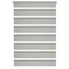 GARDINIA Tenda a Doppio Rullo, Fissaggio a Incastro o con Adesivo, con Catenella Laterale, Strisce Trasparenti e Opache, Tutte Le Parti per Il Montaggio Incluse, Grigio Chiaro, 90 x 220 cm