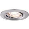 Paulmann 94294 Nova mini Plus lampada da incasso LED Coin rotonda orientabile incl. 1 faretto da incasso da 4 Watt dimmerabile ferro spazzolato apparecchio da incasso alluminio bianco caldo 2700 K