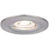 Paulmann 94300 Nova mini Plus lampada da incasso LED Coin rotonda orientabile incl. 1 faretto da incasso da 4 Watt dimmerabile ferro spazzolato apparecchio da incasso alluminio bianco caldo 2700 K