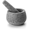 Lacor 60517-Pestello e mortaio in Granito, 12 x 8 cm, colore: grigio