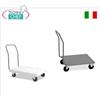 Carrello Multifunzione in Acciaio Inox AISI 304 - Tubolare 25 mm - N° 5  Ripiani - Profondità Cm 60