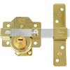 Amig - Serratura da applicare | 90 x 154 mm | Oro | Cilindro di sicurezza a 6 pin da 50 mm | Chiusura a scatto | Sistema Antibumping e Protezione contro i grimaldelli