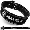 Beast Gear Cintura Palestra Uomo - Cinta da Palestra Professionale in Pelle - Ideale per Sollevamento Pesi, Bodybuilding, Crossfit, Powerlifting e Squat