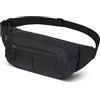 IHIGOGOFA Marsupio per Uomo Donna Sportivo Unisex 4 Tasche con Cerniera Marsupi Impermeabile per Outdoor Passeggiate Escursionismo Trekking Ciclismo Viaggio (Nero#1)