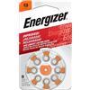 Energizer Batterie per apparecchi acustici Energizer EZ Turn & Lock, formato 13, confezione da 8, arancione