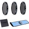 Generic Set di filtri ND2 ND4 ND8 e sacchetto filtro nero per Canon EF 50mm f/1.8 STM, per Canon EF-M 15-45mm f/3.5-6.3 IS STM Lens