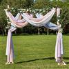 PONY DANCE Mantovane per Tende Voile Trasparenti per Casa Matrimonio Tenda Soggiorno Salone Camera Finestre Moderna 1 Pannello 152x548 cm, Arcobaleno Chiaro