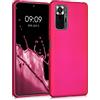 kwmobile Custodia Compatibile con Xiaomi Redmi Note 10 Pro Cover - Back Case Morbida - Protezione in Silicone TPU Effetto Metallizzato rosa metallizzato