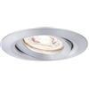 Paulmann 94296 Nova mini Plus lampada da incasso LED Coin rotonda orientabile incl. 1 faretto da incasso da 4 Watt dimmerabile alluminio tornito apparecchio da incasso alluminio bianco caldo 2700 K