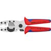 KNIPEX Tagliatubi per guaine e tubi rivestiti in confezione Self-service cromata con impugnature multicomponente 210 mm, 90 25 20 SB