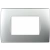 TEM PLACCA 3 MODULI GRIGIO ARGENTO SERIE SOFT TEM OS30-TEMOS30ES-U