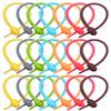 AYWFEY Set di 21 fascette in silicone colorate, organizer per cavi, multiuso, clip per sigillare buste, cravatte riutilizzabili per il pane, salva-cibo, cinghie serpenti domestiche, strisce metalliche