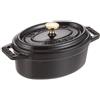 STAUB Cocotte Casseruola Ovale, Ghisa, Nero, 11 cm