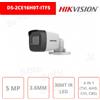 Hikvision DS-2CE16H0T-ITFS(3.6mm) - Telecamera Mini Bullet 3.6mm 5 MP Exir 2.0 4in1 IP67 - DS-2CE16H0T-ITFS - Hikvision