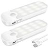 ANOPU Luce Notturna, [2 Pz] 24 LEDs Luce Armadio con Sensore di Movimento, Ricaricabile USB-C Luce Notturna LED, 3 Modalità Magnetico Luci per Armadi, Scale, Cucine, Corridoio, Camere da Letto, Soggiorno