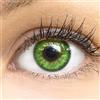 GLAMLENS Lenti a contatto colorate verdi Fresh Green - mensili - con porta lenti a contatto - verde naturali in silicone idrogel - 2 pezzi - DIA 14.5 - senza correzione 0.00 diottrie lente a contatto