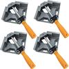 Qinglee 4PCS Morsetto Angolare, 90° Morsetti ad Angolo Retto, Right Angle Clamp in Lega di Alluminio, Manico Singolo Regolabile Con per Lavorazione del Legno, Saldatura